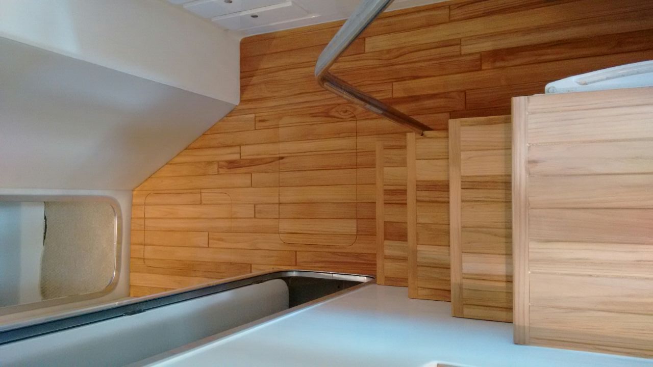 detalhe do projeto de piso teka para embarcação — Zimarine