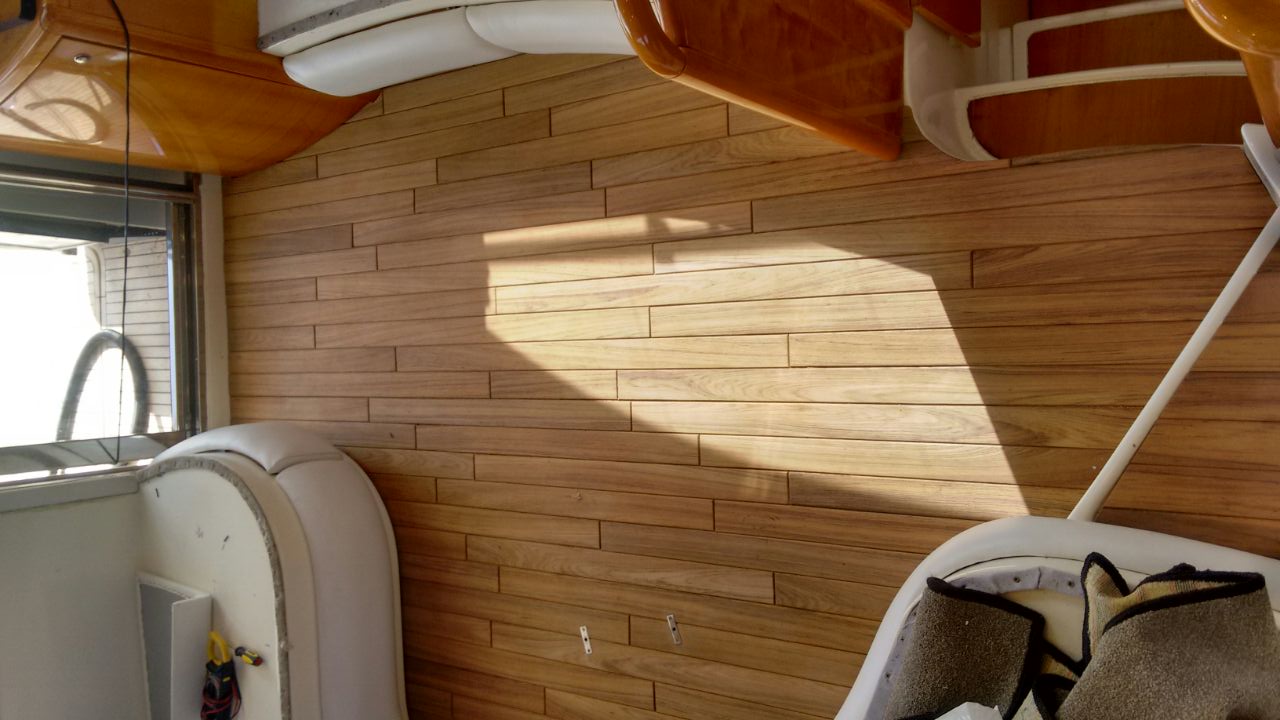 detalhe do projeto de piso teka para embarcação — Zimarine